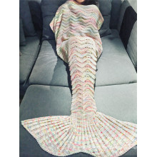 Wholesale Knitted Adult and Child Fleece Mermaid Tail Fleece Blanket Comfortable Soft Mermaid Blankets